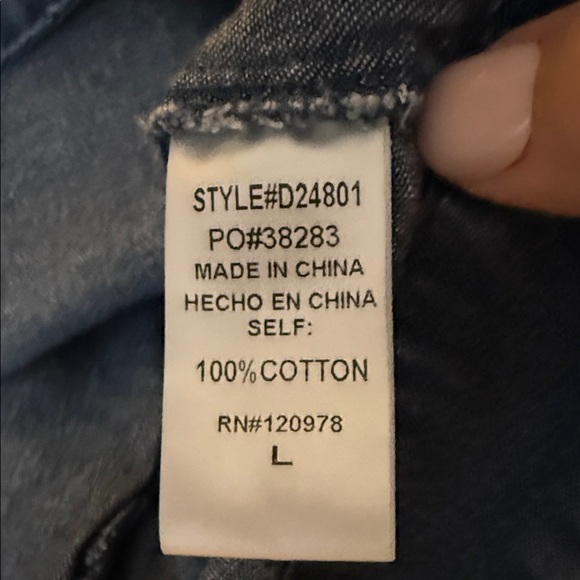 entro Blue Denim Top with Label Detail - Picture 3 of 3